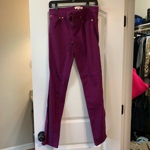 Purple Tory Burch Skinny Jeans